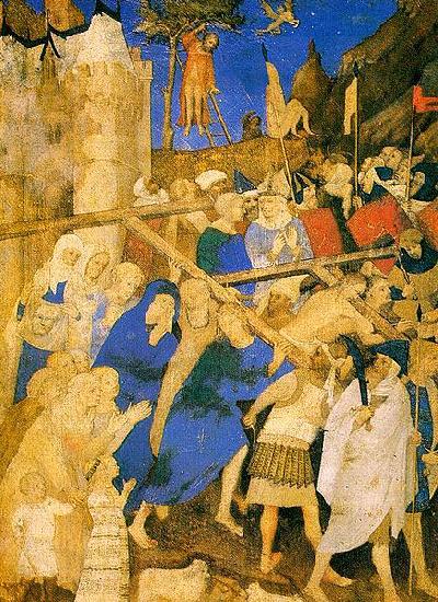 Jacquemart de Hesdin Christ Carrying the Cross. France oil painting art